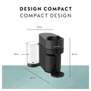 Vertuo Pop+ Coffee and Espresso Machine by DeLonghi with Aeroccino Milk Frother - Liquorice Black