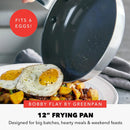Stainless Steel 12" Frying Pan with Glass Lid - Induction Safe