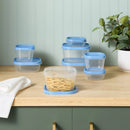 16-Piece Plastic Food Storage Container Set - Blue