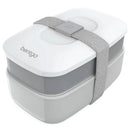 Stackable Lunch Box Container with Built-in Flatware - BPA-Free