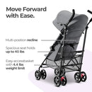 Trek Lite Lightweight Baby Stroller - Grey