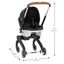Gold Shyft DualRide with Carryall Storage Infant Car Seat and Stroller Combo - Onyx Black