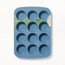 12-Count Silicone Muffin Pan - Blue