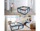 Small Playpen for Babies - Foldable Playmat & Basketball Hoop