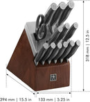 HENCKELS Graphite 14-Piece Self-Sharpening Knife Block Set - Black