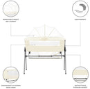 Portable Baby Bassinet and Bedside Sleeper - Ivory