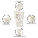 CELLO Flexi Multipurpose Plastic Laundry Basket 50 Ltrs | Lightweight and Portable | Storage Organizer | Convenient Handling | Useful For Storing Clothes, Toys, Books