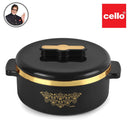 Cello Exotic Stainless Steel Insulated Casserole | Firm Twist Lock | Serve & Store | Inner Steel and Outer Plastic | Keeps Food Hot & Cold for Hours | Durable & Break Resistant | 2500ml