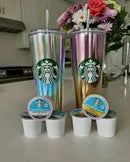24Oz Starbucks Tumbler Set with Iced Coffee K-Cups - 2-Pack