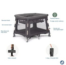 Swift Baby Playpen with Mat - Classic Graphite