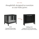 Origami Portable Mini Crib - Black