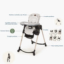 6-in-1 Adjustable Highchair - Onyx Sand