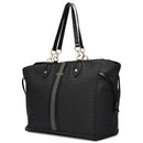ELLE Luggage Eleganza 32L Monogram Weekender Tote Bag - Black