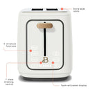 2-Slice Toaster with Touch-Activated Display - White