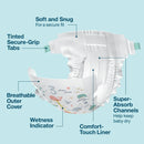 148ct Disposable Diapers - Size 3