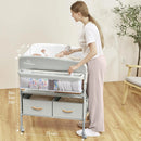Portable Baby Changing Table with 2 Storage Baskets - Beige