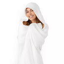Muslin Adult Hooded Towel Large - White
