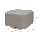Kiwi Gliding Ottoman - Chai Shearling with Dark Wood Base