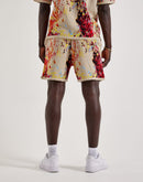 Chapter By Kohli Heart Paint Splatter Knit Shorts