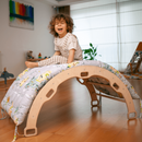Large Montessori Climbing Arch/Rocker With Pillow Set