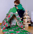 Climbing Triangle With Christmas Tent Cover, Mat, Ramp | Foldable Montessori Play Set