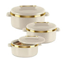 MILTON Curve Inner Stainless Steel Casserole Set of 3 (1000ml, 1500ml, 2000ml)