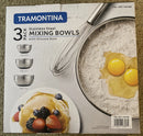 Stainless Steel Mixing Bowls with Silicone Base - 3 Pack