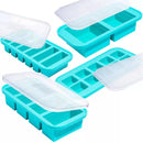 4pk Ultimate Food Freezing Tray Set Aqua Blue