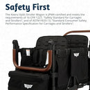 VYOO Stroller Wagon with Canopy 4 Passangers - Black