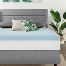 4" Gel Memory Foam Mattress Topper Queen - Blue