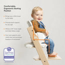 Tripp Trapp High Chair and Cushion with Stokke Tray - White with Waves Blue