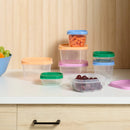 16pc Plastic Food Storage Container Set - Yellow/Green