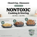 6-Quart and 2.5-Quart Countertop Air Fryer - Non-Toxic Glass
