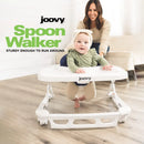 Joovy Spoon Baby Walker & Activity Center Featuring Three Adjustable Heights, Extra-Large Tray, and 30 lb Weight Capacity - JPMA Safety Certified, Red
