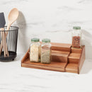 Wood 3-Tier Expandable Spice Rack - Natural Wood