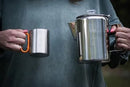 9-Cup Stainless Steel Coffee Percolator Set with Mugs