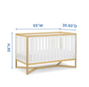 4-in-1 Baby Convertible Crib - Bianca White