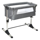 Travel Portable Baby Bed Side Sleeper Bassinet Crib With Carrying Bag-Gray