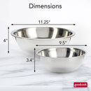 GoodCook 2pc Stainless Steel Mixing Bowl Set