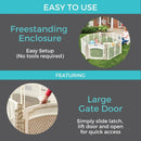 by North States Superyard Ultimate Indoor/Outdoor 8-Panel Baby Play Yard. Freestanding 34.4 sq. ft. Enclosure - Ivory