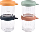 4 Pack Glass Baby Food Jars 250ml/8oz - Sunrise