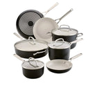 Hard-Anodized Ceramic Induction Cookware Set, 11-piece - Black