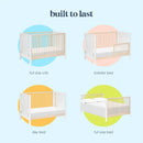 Marisol 4-in-1 Convertible Crib - White/Washed Natural
