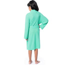 Girls Classic Waffle Robe Size 14/16 - WATERFALL GREEN