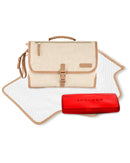Pronto Signature Travel Changing Station w/ Swirl Dots - Beige