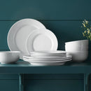 12pc New Porcelain Round Rim Dinnerware Set - Threshold™