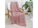 Muslin Cotton Blanket for Adults - Throw 50" x 60" - Mauve