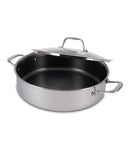 T-Fal Hybrid Mesh Stainless Steel 6 Quart Shallow Pan with Lid - Silver