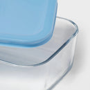 4-Piece Rectangular Glass Food Storage Container Set