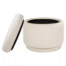 Enoki Storage Ottoman - Ivory Boucle